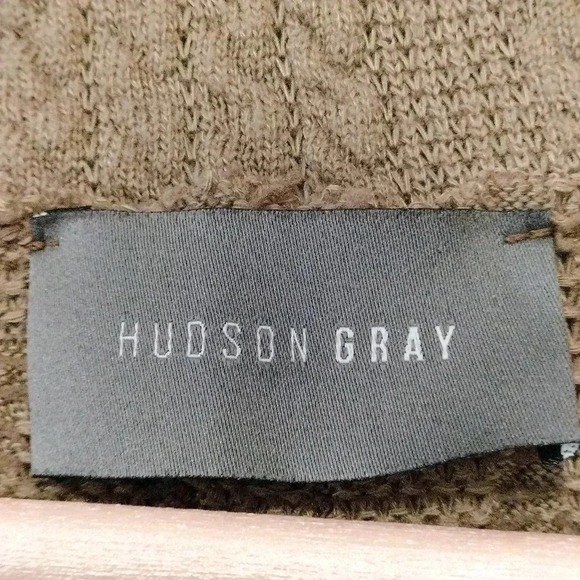 Hudson Gray Size Small Oversized Taupe Top Cardigan V Neck Button - Picture 4 of 7